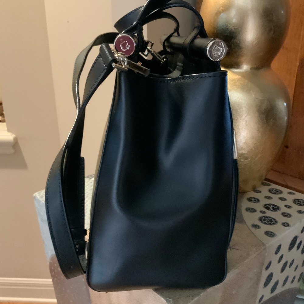 Kate Spade New York Bag Shoulder Strap Black Leather Purse Handbag G20 - Picture 4 of 10